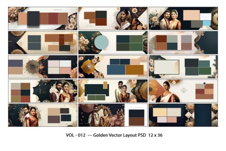 VOL - 012  --- Golden Vector Layout PSD  12 x 36