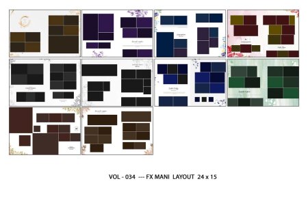 VOL - 034  --- FLOWER  LAYOUT 12 x 36
