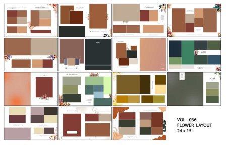 VOL - 036  --- FLOWER  LAYOUT  24 x 15