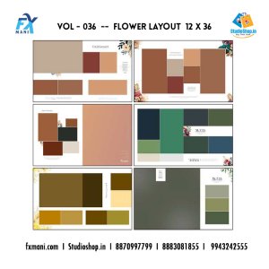 VOL - 036  --- FLOWER  LAYOUT  24 x 15