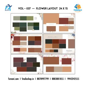 VOL - 037  --- FLOWER  LAYOUT  24 x 15