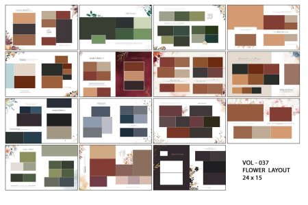 VOL - 037  --- FLOWER  LAYOUT  24 x 15