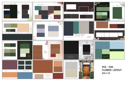 VOL - 038  --- FLOWER  LAYOUT  24 x 15