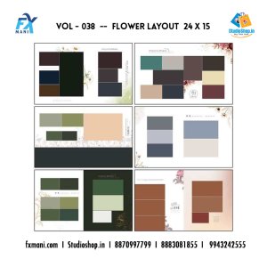 VOL - 038  --- FLOWER  LAYOUT  24 x 15