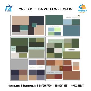 VOL - 039  --- FLOWER  LAYOUT  24 x 15