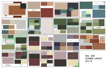 VOL - 039  --- FLOWER  LAYOUT  24 x 15