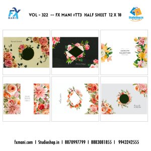 VOL - 322 ---  FX MANI  # TT3  HALF SHEET  12 X 18