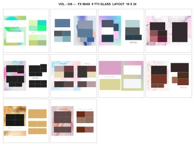 VOL - 338 ---  FX MANI  # TT3 GLASS  LAYOUT  16 X 24