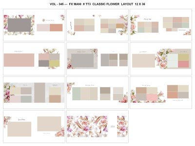 VOL - 345 ---  FX MANI  # TT3  CLASSIC FLOWER  LAYOUT  12 X 36